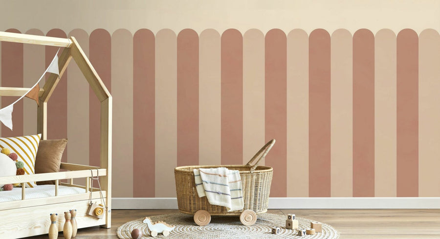 PHOTOWALL / Playful Scallops - Coral (e95270)
