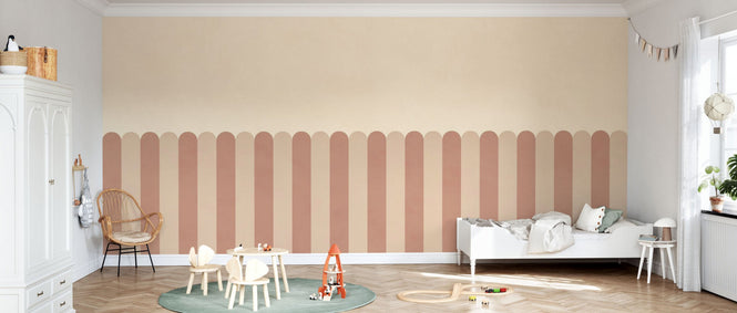 PHOTOWALL / Playful Scallops - Coral (e95270)
