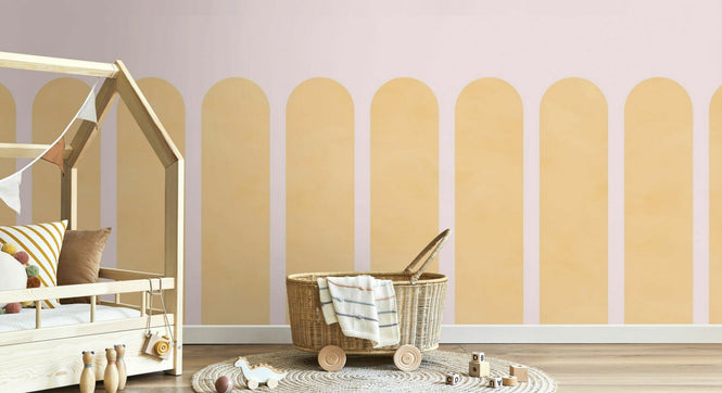 PHOTOWALL / Spaced Scallops - Yellow Pink (e95271)
