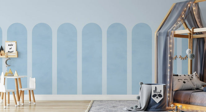PHOTOWALL / Spaced Scallops - Blue (e95277)