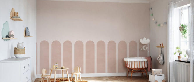 PHOTOWALL / Spaced Scallops - Muted Pink (e95278)