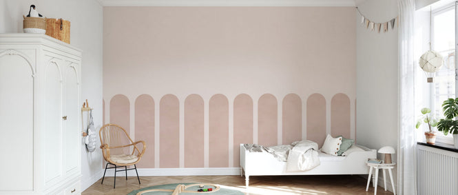 PHOTOWALL / Spaced Scallops - Muted Pink (e95278)