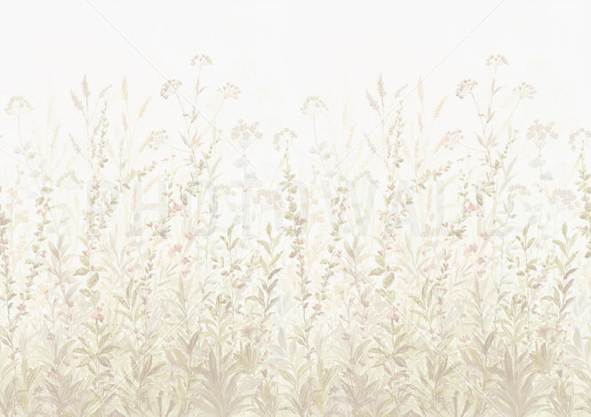 PHOTOWALL / Field of Flower Blossoms - Beige (e95323)