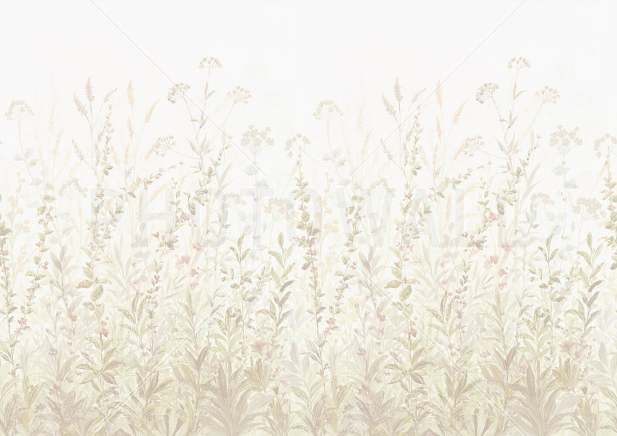 PHOTOWALL / Field of Flower Blossoms - Beige (e95323)