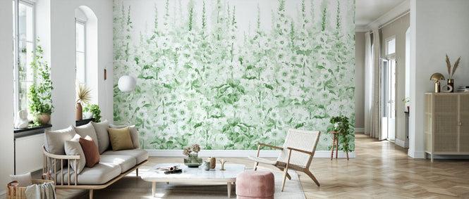 PHOTOWALL / Delphinium Garden Flowers - Green (e95324)