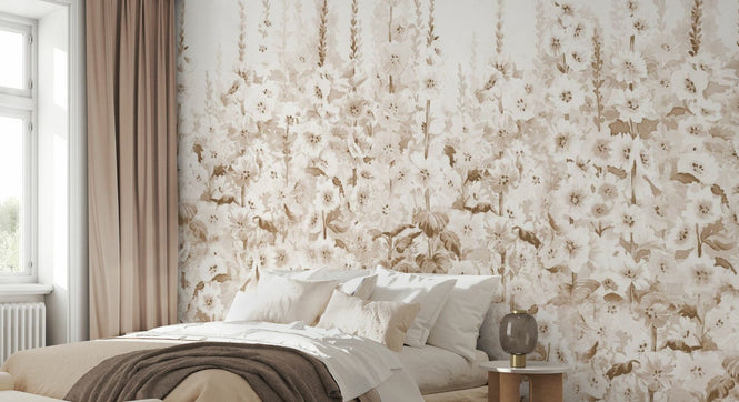 PHOTOWALL / Delphinium Garden Flowers - Brown (e95327)