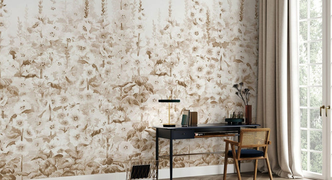 PHOTOWALL / Delphinium Garden Flowers - Brown (e95327)