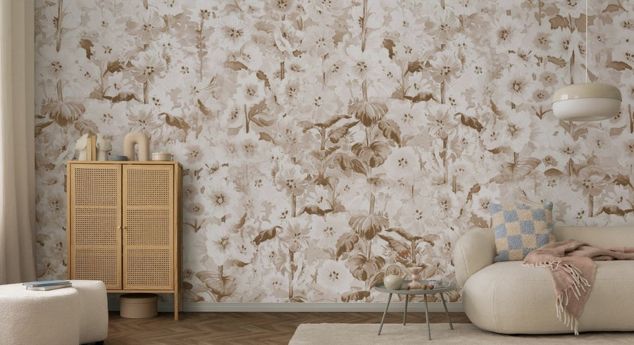 PHOTOWALL / Delphinium Garden Flowers - Brown (e95327)