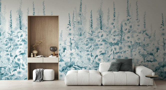 PHOTOWALL / Blooming Delphinium Flowers - Blue (e95328)