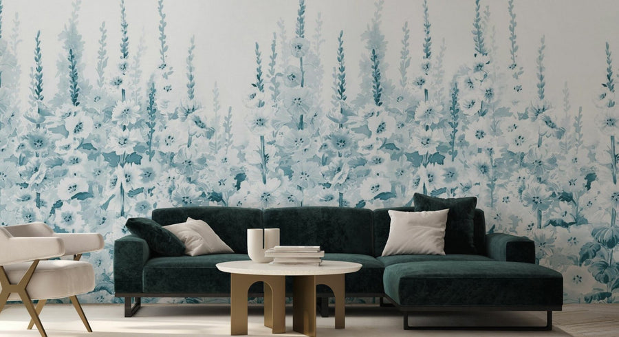 PHOTOWALL / Blooming Delphinium Flowers - Blue (e95328)