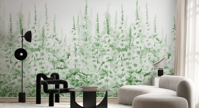 PHOTOWALL / Blooming Delphinium Flowers - Green (e95330)