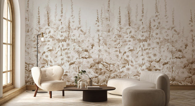 PHOTOWALL / Blooming Delphinium Flowers - Brown (e95331)