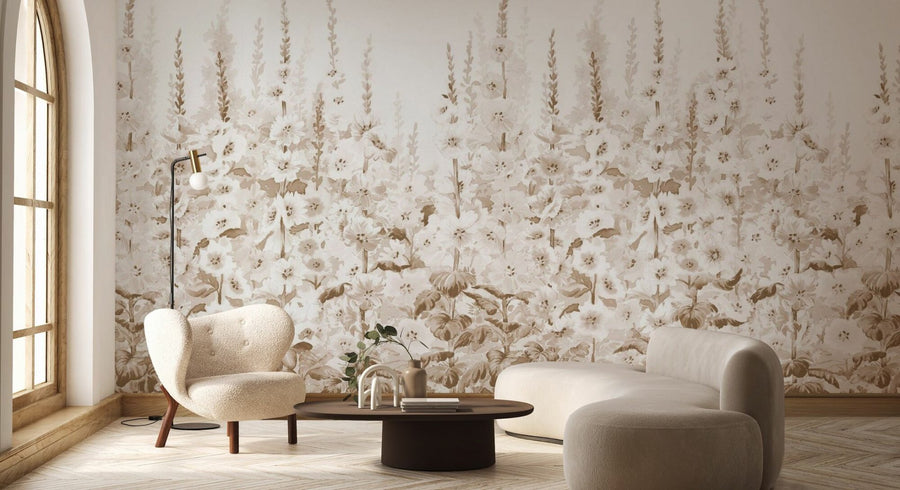 PHOTOWALL / Blooming Delphinium Flowers - Brown (e95331)