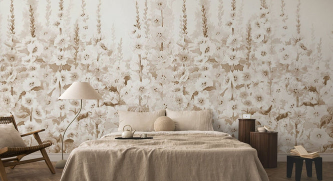 PHOTOWALL / Blooming Delphinium Flowers - Brown (e95331)