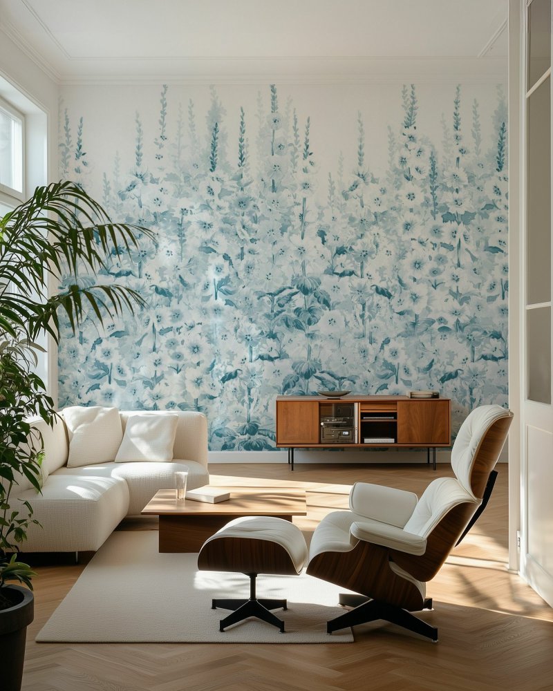 PHOTOWALL / Delphinium Garden Flowers - Blue (e95333)