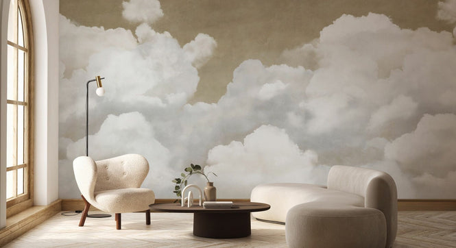 PHOTOWALL / Creamy Clouds - Brown (e95335)