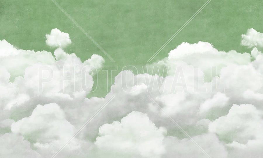 PHOTOWALL / Creamy Clouds - Green (e95336)