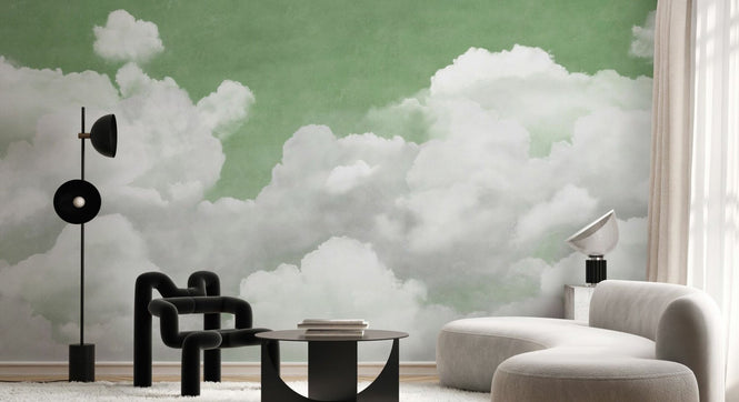 PHOTOWALL / Creamy Clouds - Green (e95336)