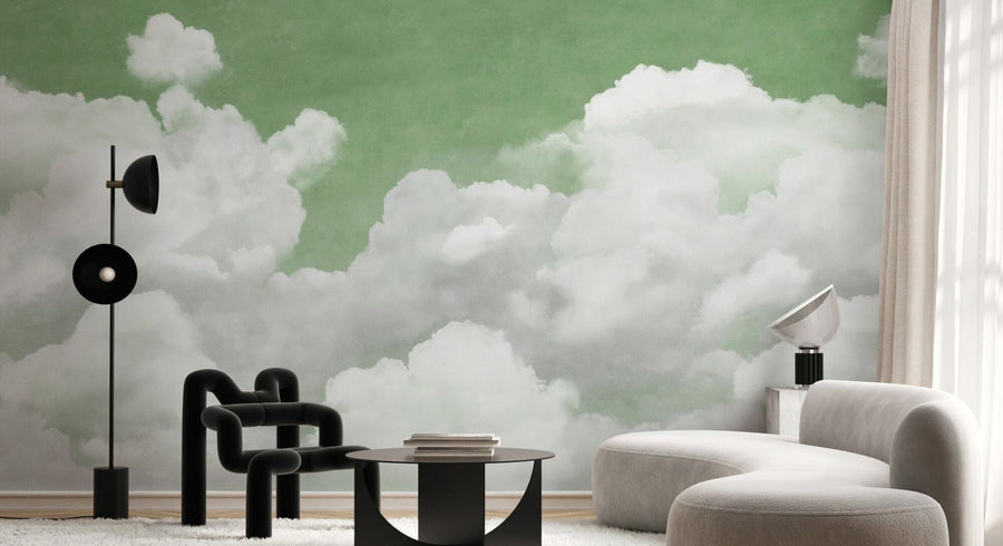 PHOTOWALL / Creamy Clouds - Green (e95336)