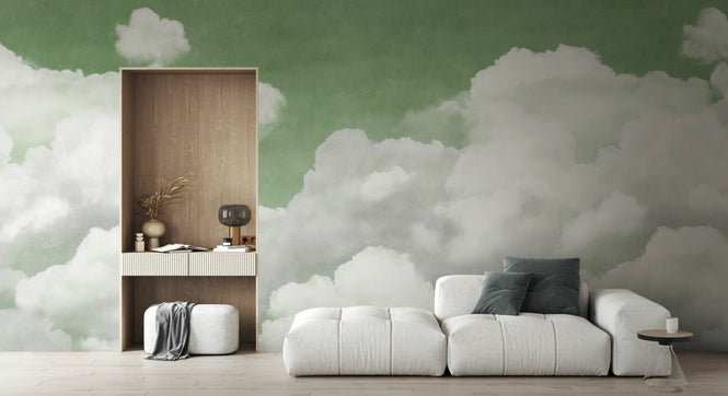 PHOTOWALL / Creamy Clouds - Green (e95336)