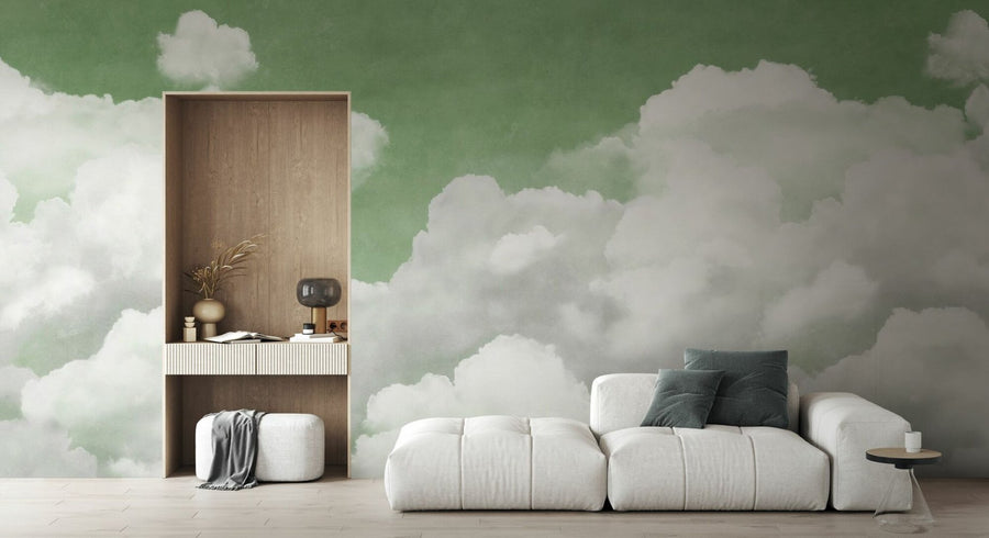 PHOTOWALL / Creamy Clouds - Green (e95336)