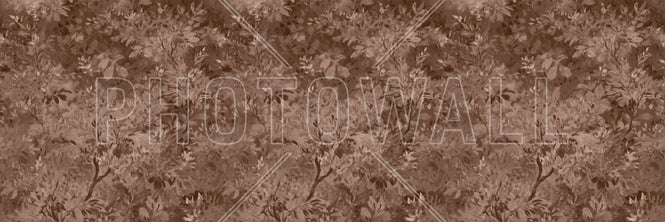 PHOTOWALL / Aesthetic Mural Leaves - Brown (e95363)