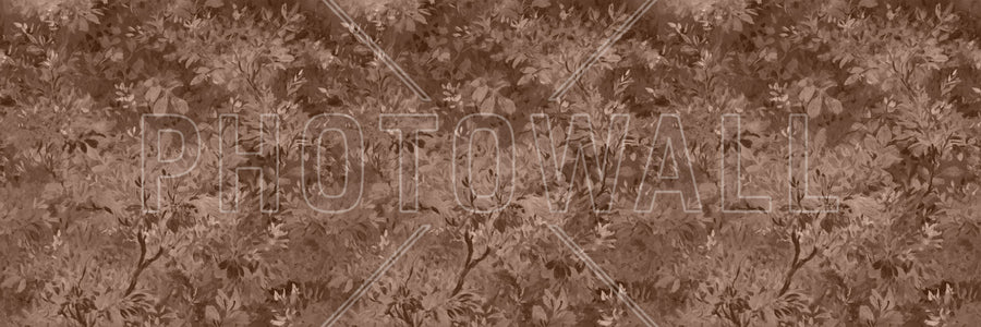 PHOTOWALL / Aesthetic Mural Leaves - Brown (e95363)