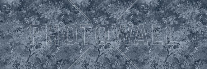 PHOTOWALL / Aesthetic Mural Leaves - Blue (e95364)