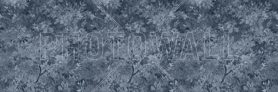 PHOTOWALL / Aesthetic Mural Leaves - Blue (e95364)