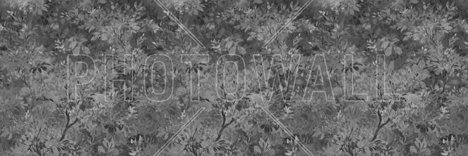 PHOTOWALL / Aesthetic Mural Leaves - Grey (e95366)