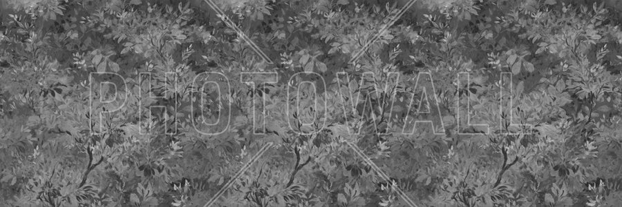 PHOTOWALL / Aesthetic Mural Leaves - Grey (e95366)