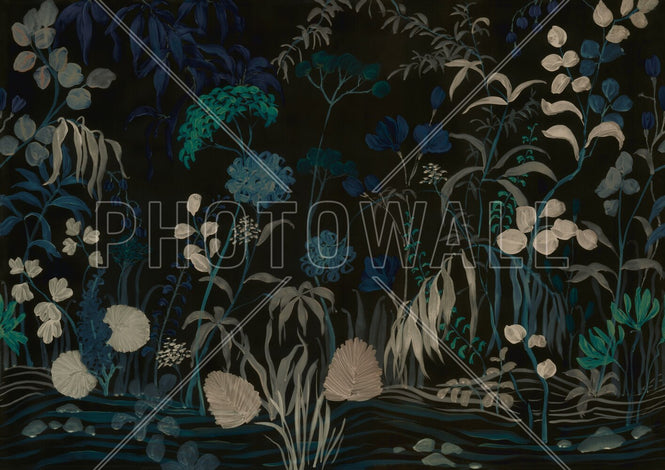 PHOTOWALL / Whispering Wildflower Garden - Midnight (e95385)