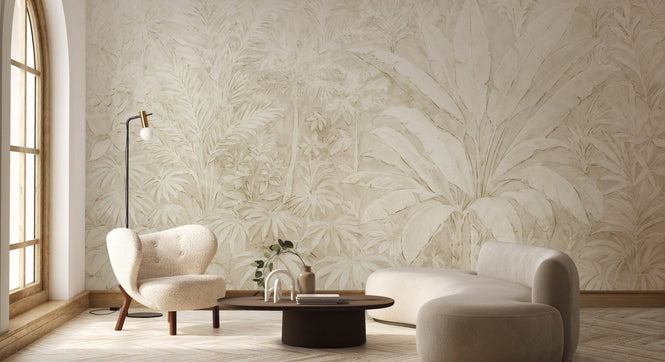 PHOTOWALL / Jungle Sanctuary - Beige (e95438)