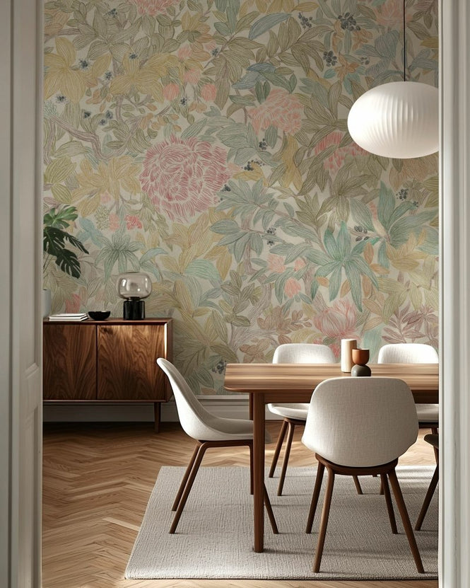 PHOTOWALL / Vibrant Flowers and Leaves - Large (e95701)