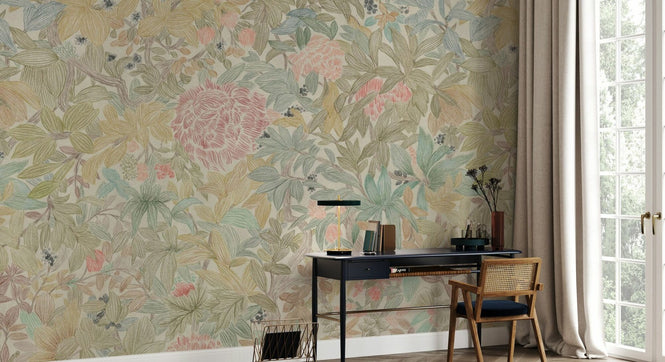 PHOTOWALL / Vibrant Flowers and Leaves - Large (e95701)