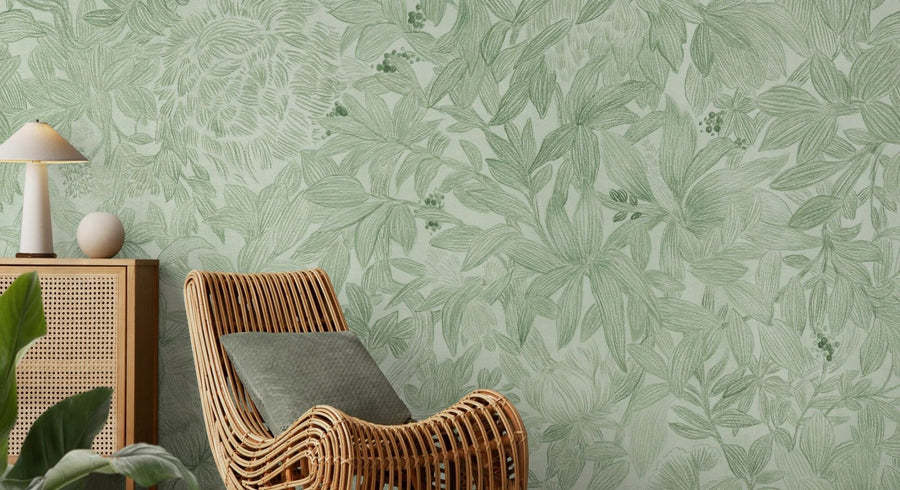 PHOTOWALL / Vibrant Flowers and Leaves - IV - Large (e95705)