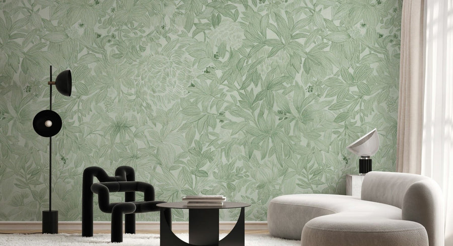 PHOTOWALL / Vibrant Flowers and Leaves - IV - Large (e95705)