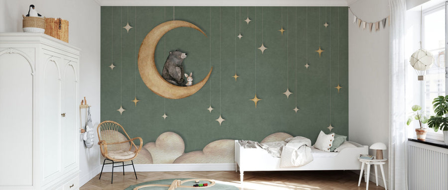 PHOTOWALL / Bear on the Moon - Green (e95717)