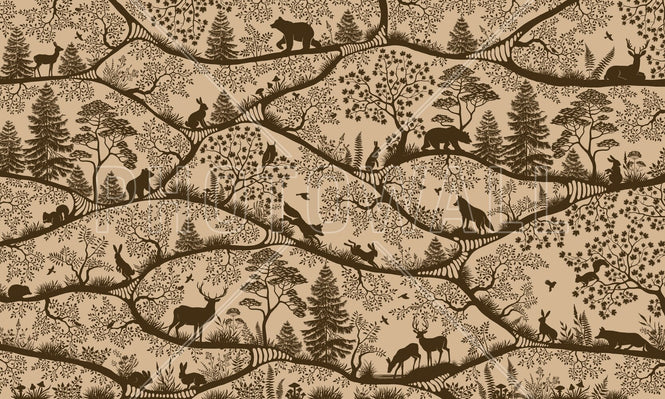 PHOTOWALL / Nordic Nature - Beige Brown (e95725)