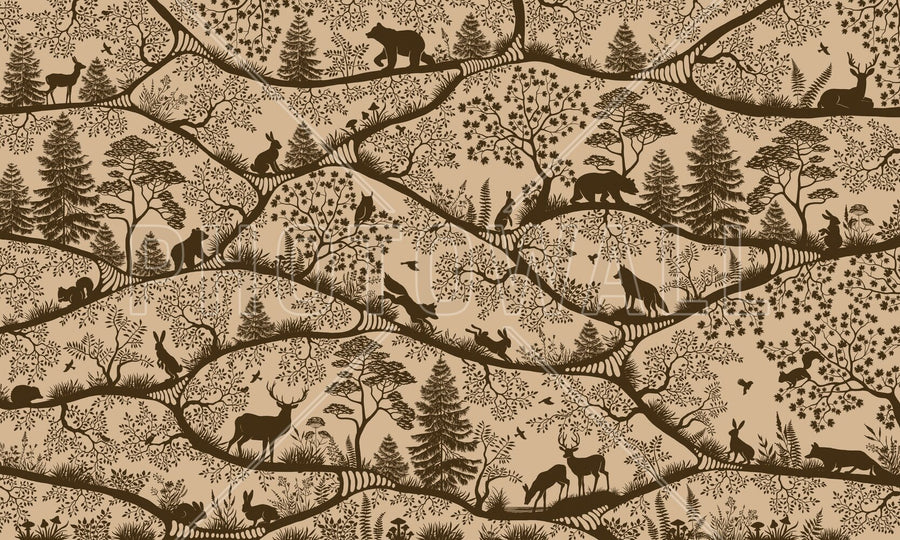 PHOTOWALL / Nordic Nature - Beige Brown (e95725)