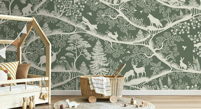 PHOTOWALL / Nordic Nature - Green White (e95729)
