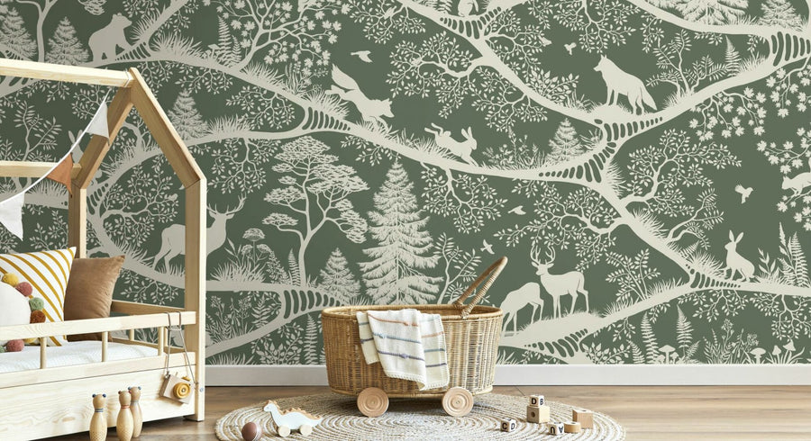 PHOTOWALL / Nordic Nature - Green White (e95729)