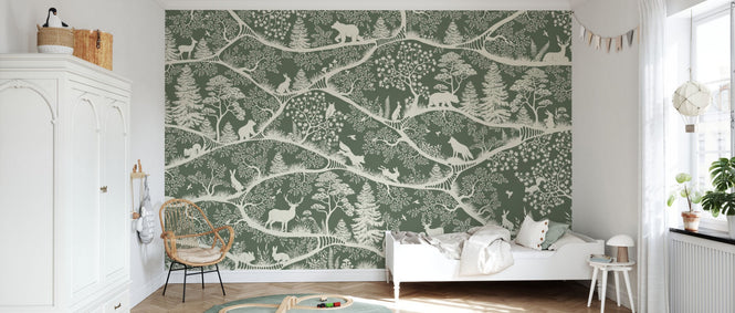 PHOTOWALL / Nordic Nature - Green White (e95729)