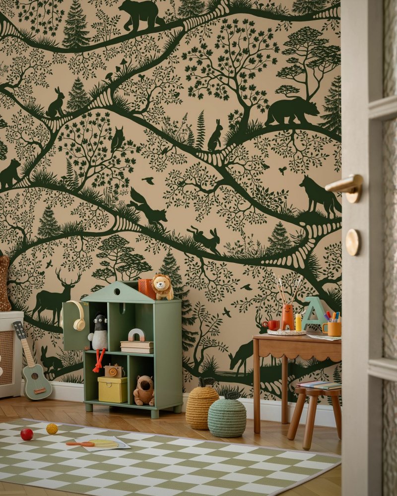 PHOTOWALL / Nordic Nature - Beige Green (e95735)