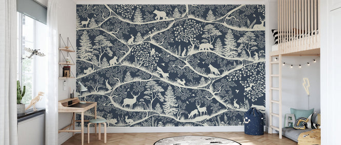 PHOTOWALL / Nordic Nature - Blue White (e95736)