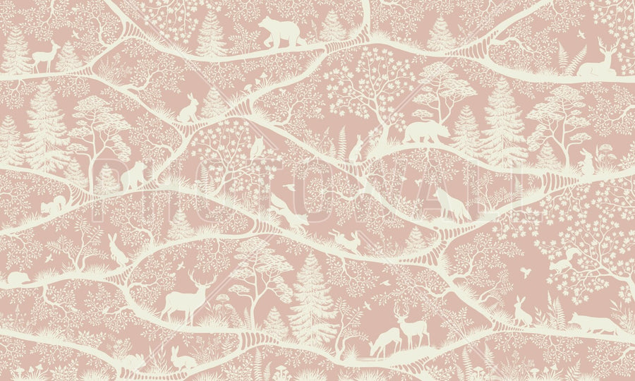 PHOTOWALL / Nordic Nature - Pink White (e95740)