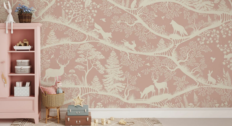 PHOTOWALL / Nordic Nature - Pink White (e95740)