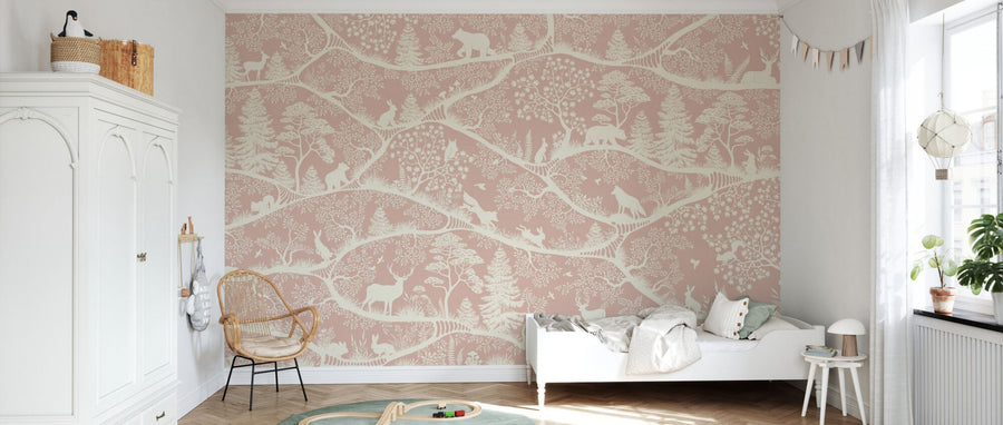 PHOTOWALL / Nordic Nature - Pink White (e95740)