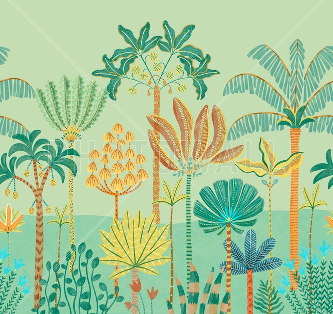 PHOTOWALL / Tropical Paradise - Pale Mint (e95755)