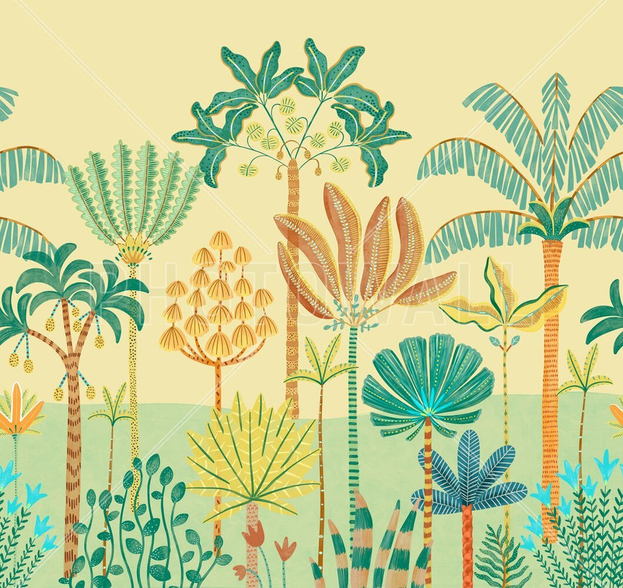 PHOTOWALL / Tropical Paradise - Yellow Green (e95757)